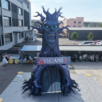Túnel de entrada de árvore assustadora inflável gigante para Halloween